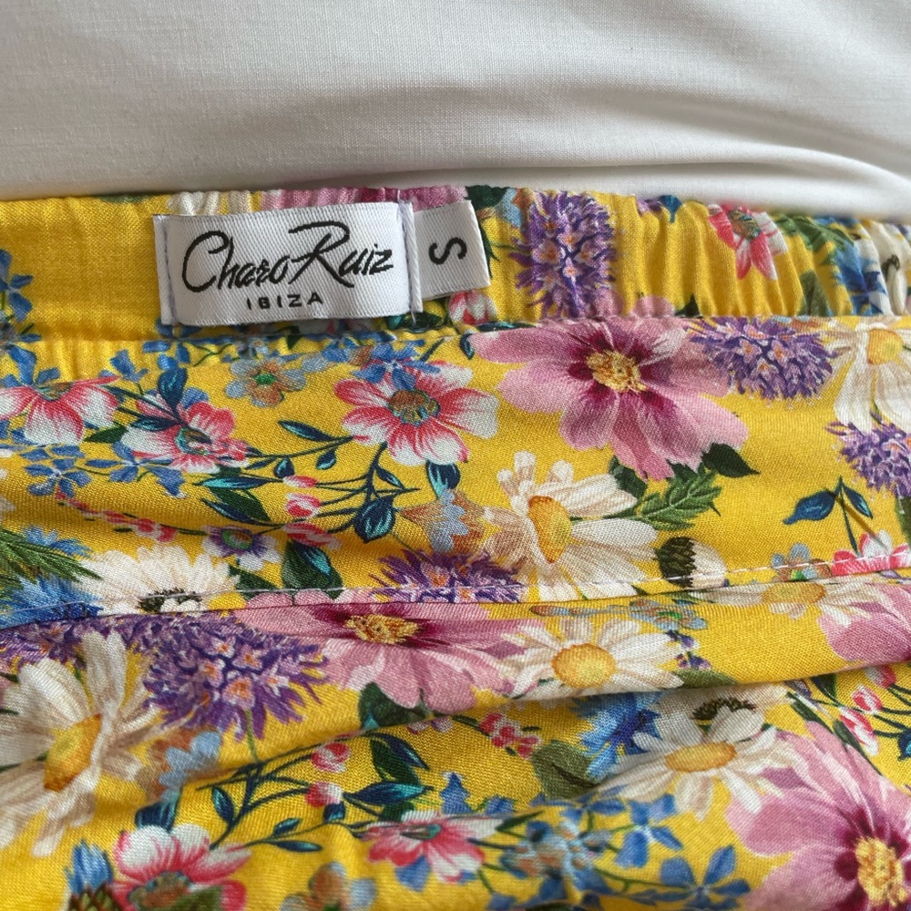 Charo Ruiz Yellow Floral Skirt